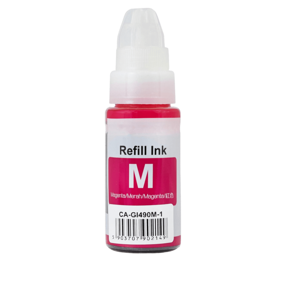 Yhteensopiva Canon GI-490 magenta mustepullo mustesuihkutulostimelle