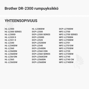 Brother DR-2300 rumpuyksikkö - Yhteensopivat tulostinmallit