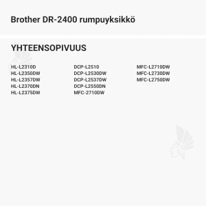 Brother DR-2400 rumpuyksikkö - Yhteensopivat tulostinmallit