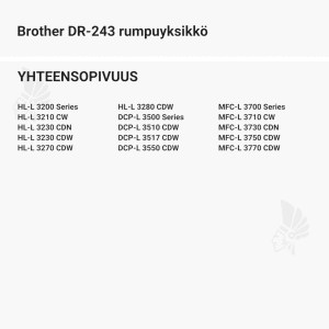 Brother DR-243 rumpuyksikkö - Yhteensopivat tulostinmallit