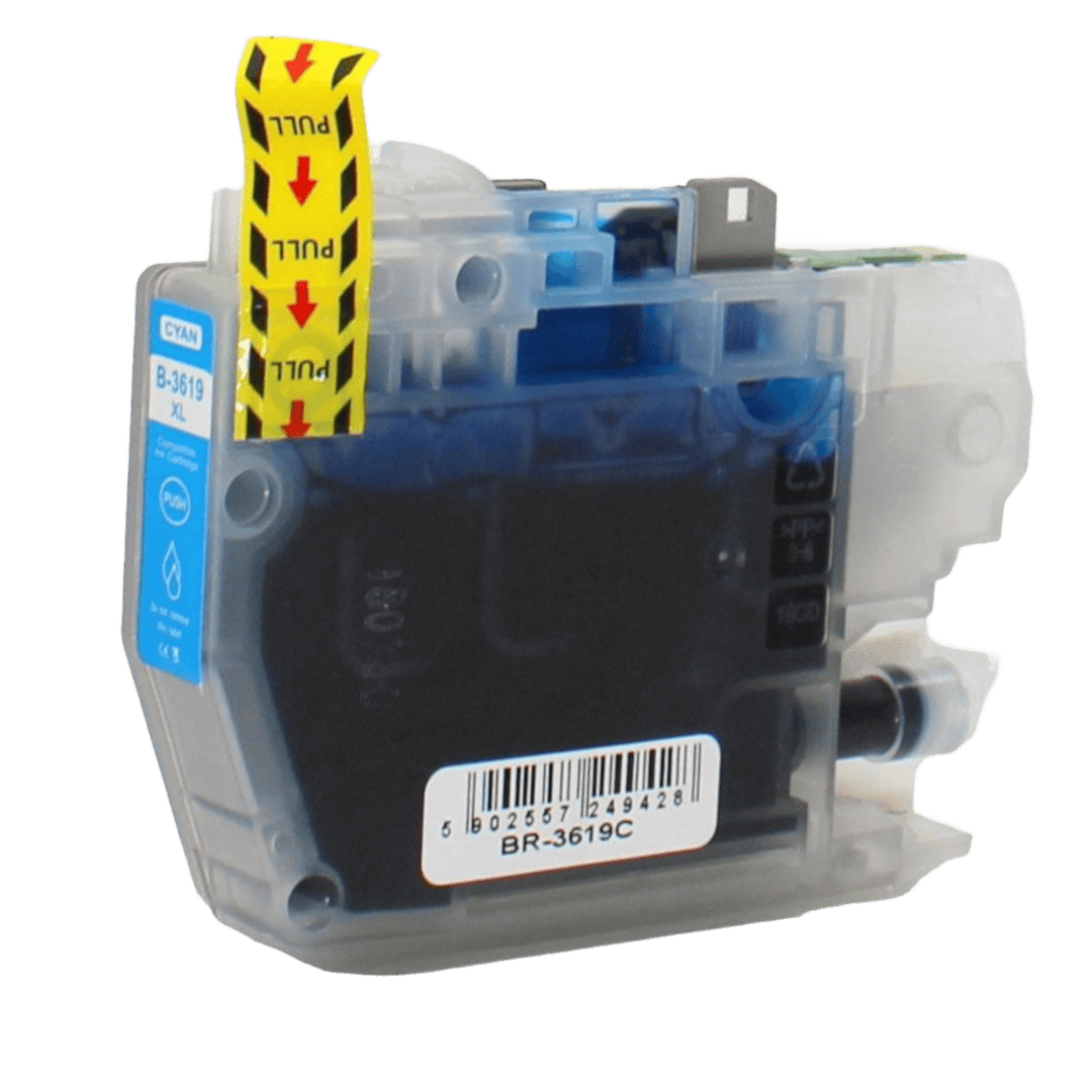 Yhteensopiva Brother LC3619XLC syaani mustekasetti mustesuihkutulostimelle