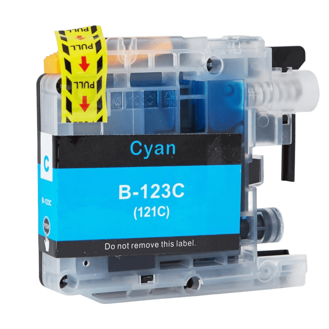 Yhteensopiva Brother LC121C syaani mustekasetti mustesuihkutulostimelle