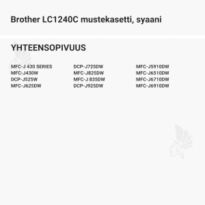 Brother LC1240C mustekasetti, syaani - Yhteensopivat tulostinmallit