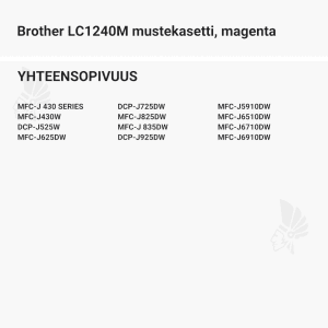Brother LC1240M mustekasetti, magenta - Yhteensopivat tulostinmallit