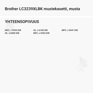 Brother LC3239XLBK mustekasetti, musta - Yhteensopivat tulostinmallit