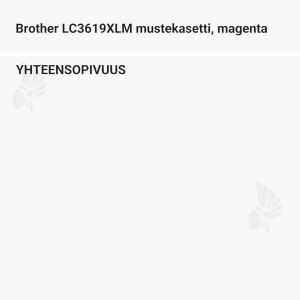 Brother LC3619XLM mustekasetti, magenta - Yhteensopivat tulostinmallit