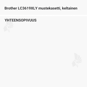 Brother LC3619XLY mustekasetti, keltainen - Yhteensopivat tulostinmallit