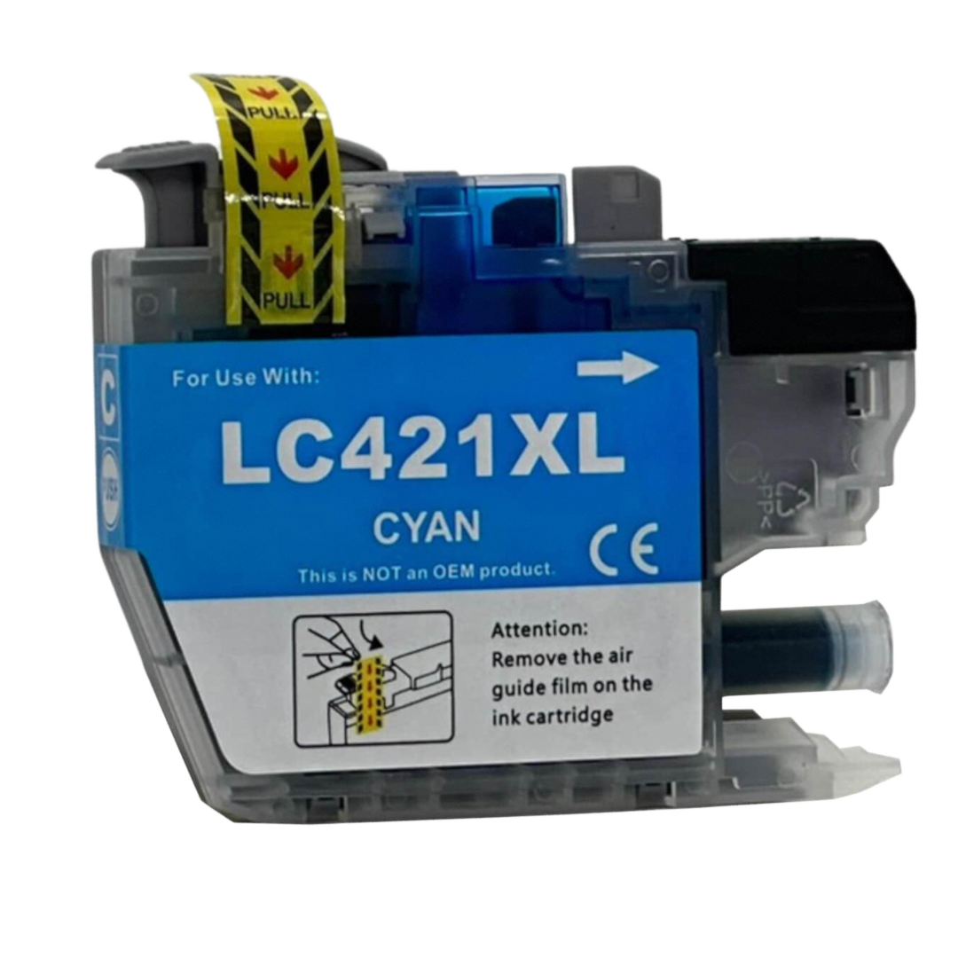 Yhteensopiva Brother LC421XLC syaani mustekasetti mustesuihkutulostimelle