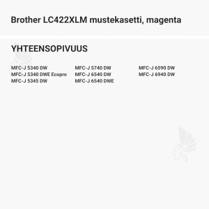 Brother LC422XLM mustekasetti, magenta - Yhteensopivat tulostinmallit