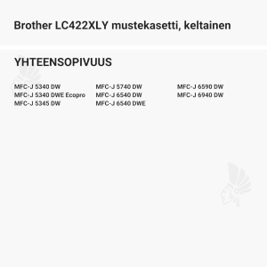 Brother LC422XLY mustekasetti, keltainen - Yhteensopivat tulostinmallit