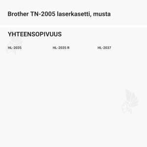 Brother TN-2005 laserkasetti, musta - Yhteensopivat tulostinmallit