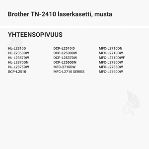 Brother TN-2410 laserkasetti, musta - Yhteensopivat tulostinmallit