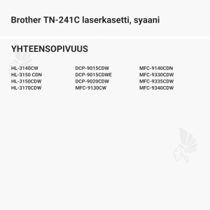 Brother TN-241C laserkasetti, syaani - Yhteensopivat tulostinmallit