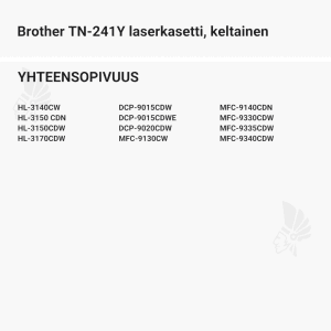 Brother TN-241Y laserkasetti, keltainen - Yhteensopivat tulostinmallit
