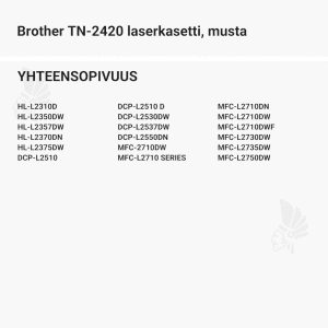 Brother TN-2420 laserkasetti, musta - Yhteensopivat tulostinmallit