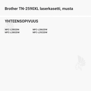 Brother TN-2590XL laserkasetti, musta - Yhteensopivat tulostinmallit