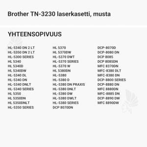 Brother TN-3230 laserkasetti, musta - Yhteensopivat tulostinmallit