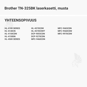 Brother TN-325BK laserkasetti, musta - Yhteensopivat tulostinmallit