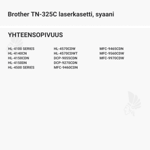 Brother TN-325C laserkasetti, syaani - Yhteensopivat tulostinmallit