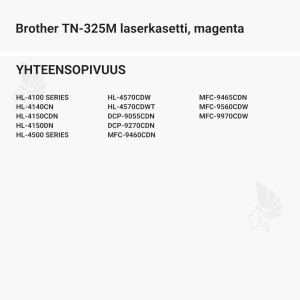 Brother TN-325M laserkasetti, magenta - Yhteensopivat tulostinmallit