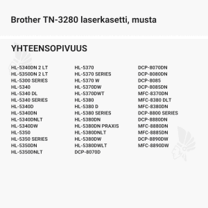 Brother TN-3280 laserkasetti, musta - Yhteensopivat tulostinmallit