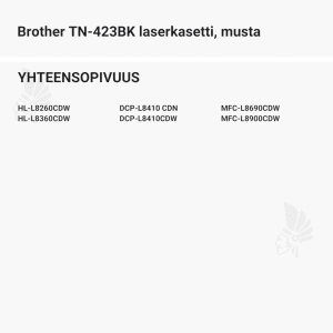 Brother TN-423BK laserkasetti, musta - Yhteensopivat tulostinmallit