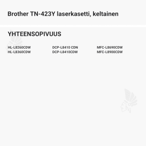 Brother TN-423Y laserkasetti, keltainen - Yhteensopivat tulostinmallit