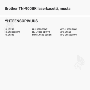 Brother TN-900BK laserkasetti, musta - Yhteensopivat tulostinmallit
