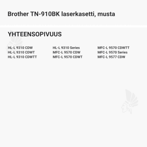 Brother TN-910BK laserkasetti, musta - Yhteensopivat tulostinmallit