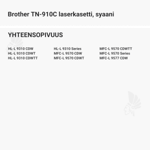 Brother TN-910C laserkasetti, syaani - Yhteensopivat tulostinmallit