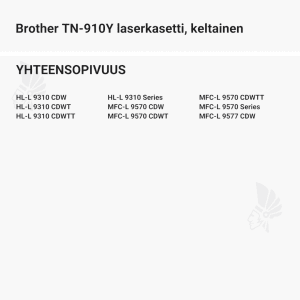 Brother TN-910Y laserkasetti, keltainen - Yhteensopivat tulostinmallit