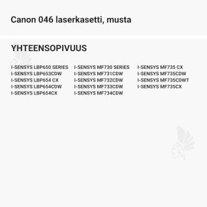 Canon 046 laserkasetti, musta - Yhteensopivat tulostinmallit