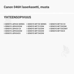 Canon 046H laserkasetti, musta - Yhteensopivat tulostinmallit
