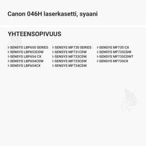 Canon 046H laserkasetti, syaani - Yhteensopivat tulostinmallit
