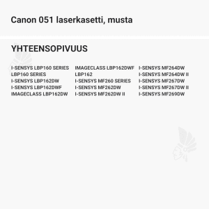 Canon 051 laserkasetti, musta - Yhteensopivat tulostinmallit