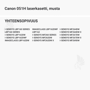 Canon 051H laserkasetti, musta - Yhteensopivat tulostinmallit