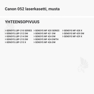 Canon 052 laserkasetti, musta - Yhteensopivat tulostinmallit