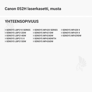 Canon 052H laserkasetti, musta - Yhteensopivat tulostinmallit