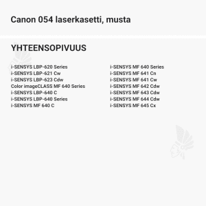 Canon 054 laserkasetti, musta - Yhteensopivat tulostinmallit