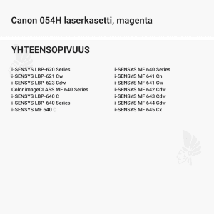 Canon 054H laserkasetti, magenta - Yhteensopivat tulostinmallit