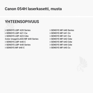 Canon 054H laserkasetti, musta - Yhteensopivat tulostinmallit