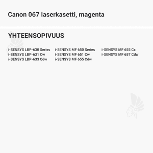 Canon 067 laserkasetti, magenta - Yhteensopivat tulostinmallit