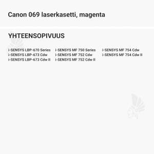 Canon 069 laserkasetti, magenta - Yhteensopivat tulostinmallit