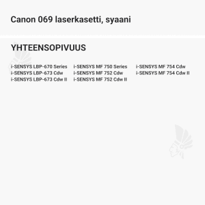 Canon 069 laserkasetti, syaani - Yhteensopivat tulostinmallit