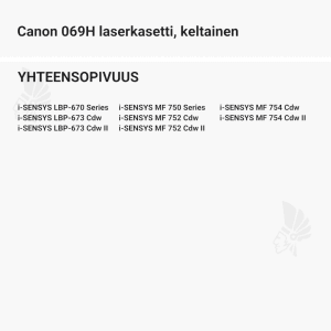 Canon 069H laserkasetti, keltainen - Yhteensopivat tulostinmallit