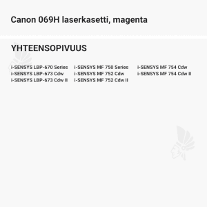 Canon 069H laserkasetti, magenta - Yhteensopivat tulostinmallit