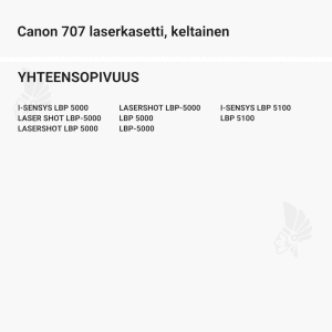 Canon 707 laserkasetti, keltainen - Yhteensopivat tulostinmallit