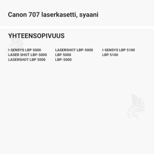 Canon 707 laserkasetti, syaani - Yhteensopivat tulostinmallit