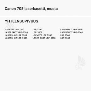 Canon 708 laserkasetti, musta - Yhteensopivat tulostinmallit