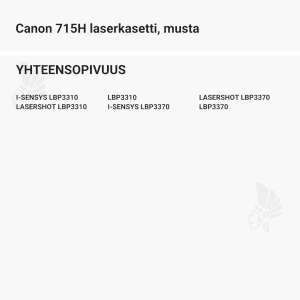 Canon 715H laserkasetti, musta - Yhteensopivat tulostinmallit